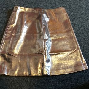 Metallic mini skirt